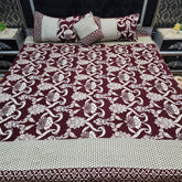Jacquard Velvet Bed Sheet 4Pcs-Design-527